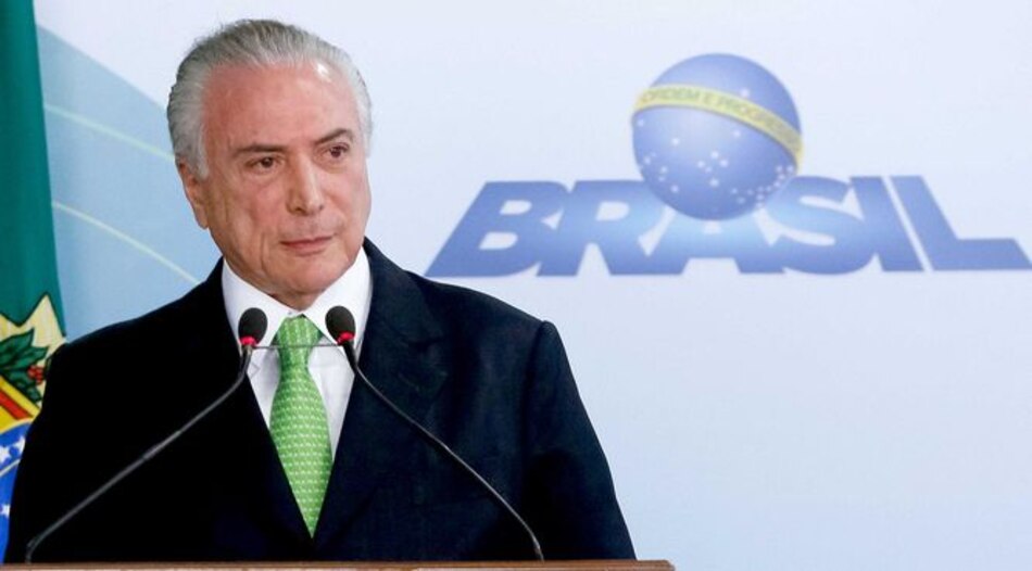 Policía de Brasil envía interrogatorio al presidente Michel Temer