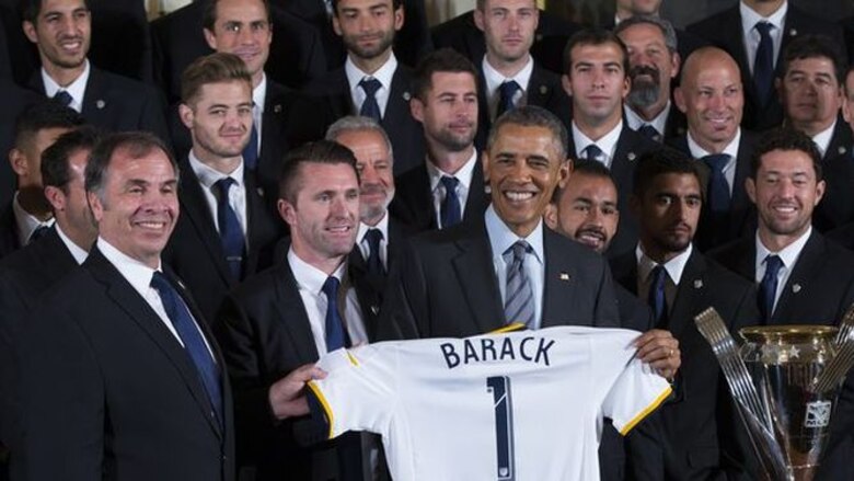 El Galaxy y Penedo, recibidos por Obama en la Casa Blanca