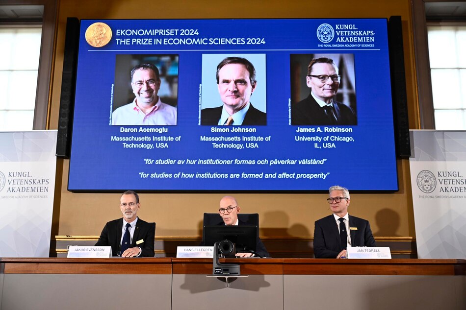 Daron Acemoglu, Simon Johnson y James Robinson ganaron el Premio Nobel de Economía 2024