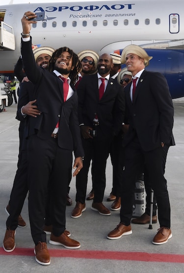 Imágenes del arribo de la selección de Panamá a Rusia
