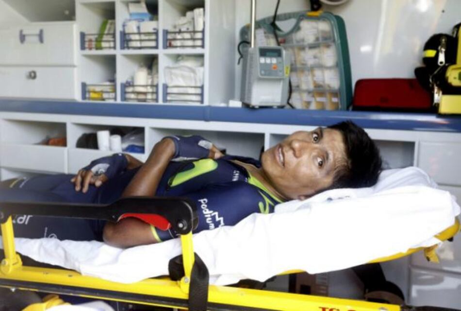 Quintana sufre fractura tras nueva caída y abandona la Vuelta a España