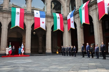 Presidenta Claudia Sheinbaum recibe a Mulino en la sede del Ejecutivo en México