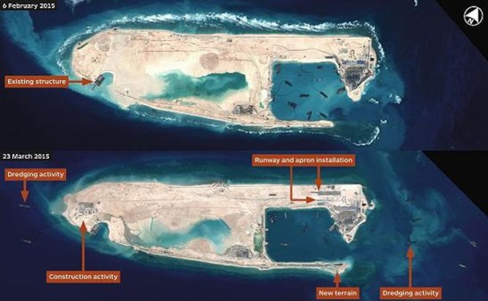 China construye pista aérea en isla artificial ubicada en zona de disputa