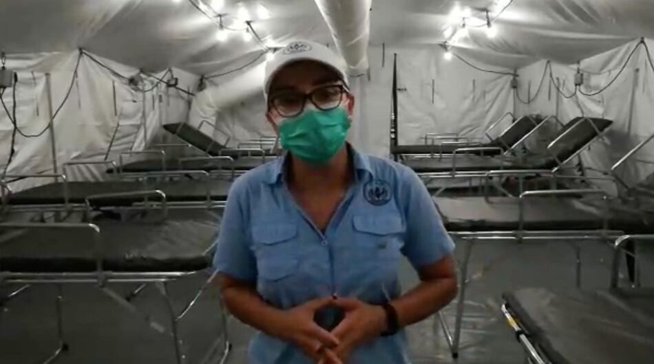 Hospital campaña para recibir pacientes con la Covid-19 en Panamá Oeste tiene un 90% de avance