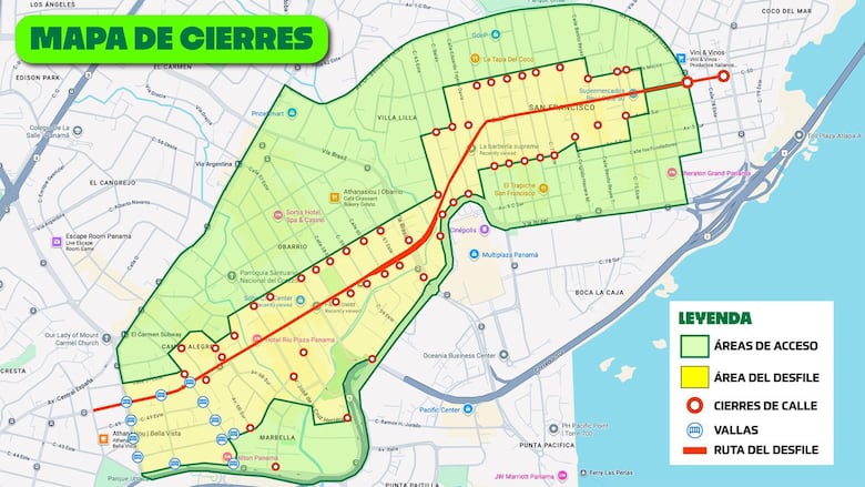 Alcaldía de Panamá detalla cierres de vías por el Desfile de Navidad City of Stars