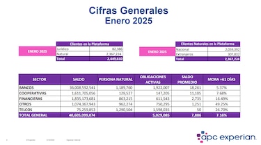 Saldo total de deuda de los panameños alcanzó los $40,600 millones al cierre de enero