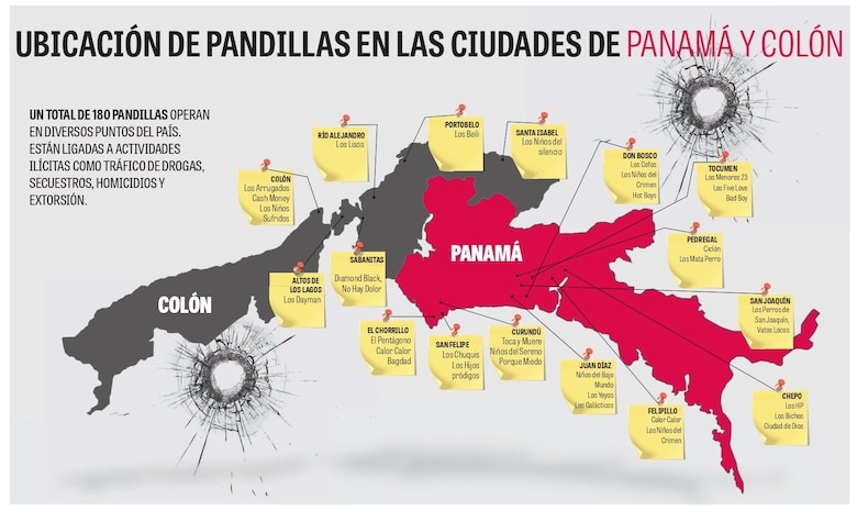 El mapa del miedo: estas son las zonas tomadas por pandillas en la capital y Colón