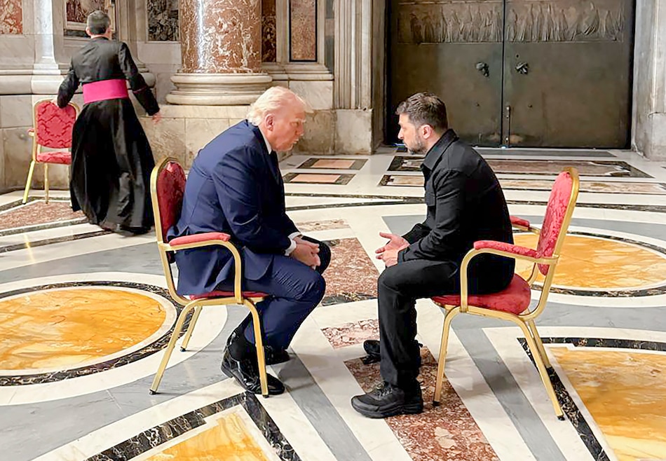 Así fue la reunión entre Trump y Zelenski en Roma antes del funeral del papa Francisco