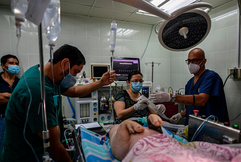 N-14, uno de los cerditos que prueba respiradores para enfermos de Covid-19 en Panamá