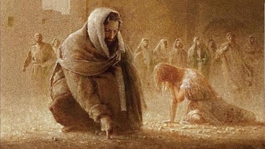 El hombre que escribía sobre la arena