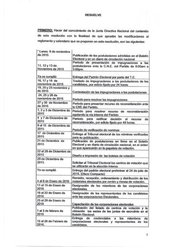 Cambio Democrático pospone elecciones internas para el 6 marzo de 2016