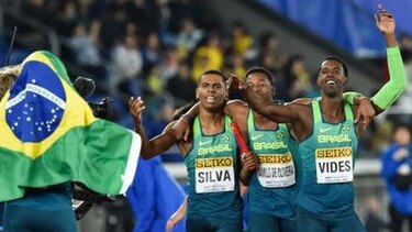 Brasil sorprende a Estados Unidos y gana el Mundial de relevos de 4x100 metros