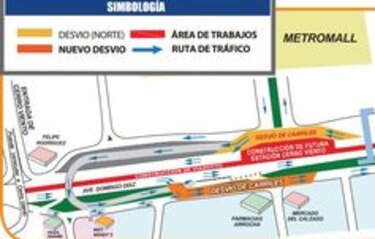 Reubican entrada al Centro Comercial Los Pueblos por construcción de estación del Metro
