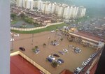 Inundaciones por fuertes lluvias en la capital
