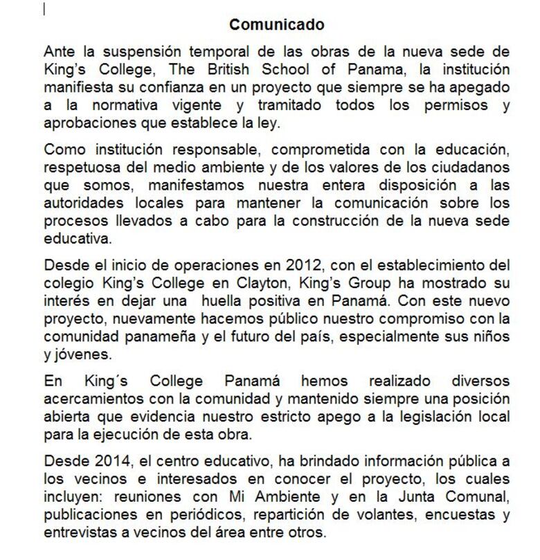 El Consejo Municipal ordena la suspensión temporal de 2 obras en Clayton: Lux y King's College