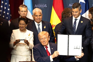 Estos fueron los anuncios de Donald Trump en la Cumbre Escudo de las Américas