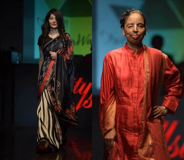 India: víctimas de ataques con ácido desfilan en pasarela de moda