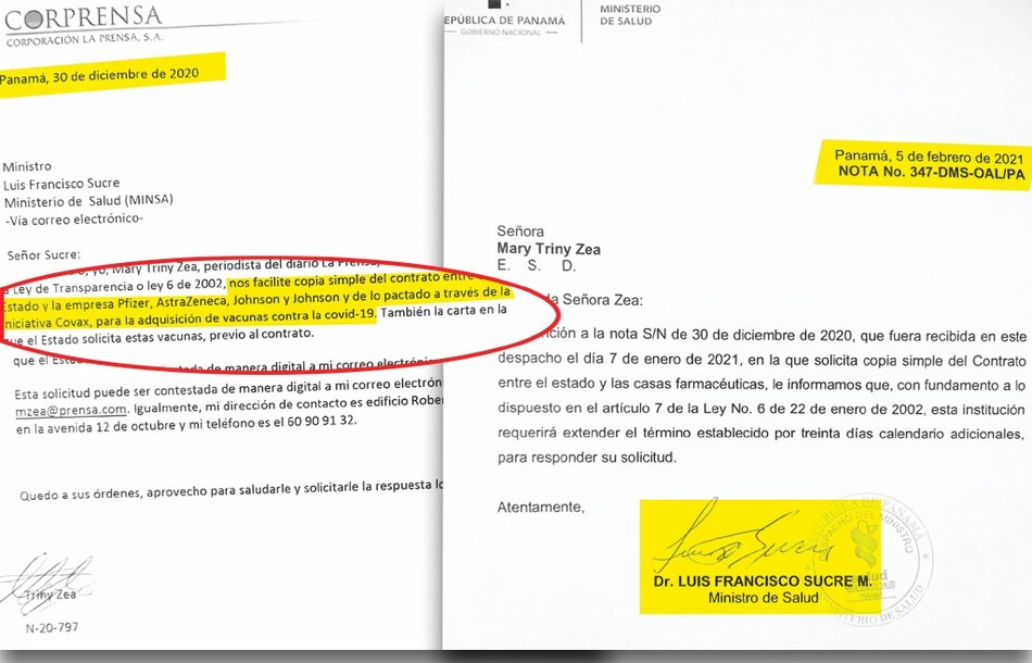 Minsa ignora petición de contratos de las vacunas