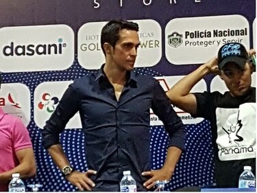 El ciclista Alberto Contador se encuentra de visita en Panamá