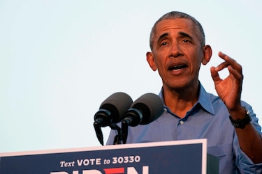 Obama llama a olvidar los sondeos favorables y movilizarse por Biden en las urnas