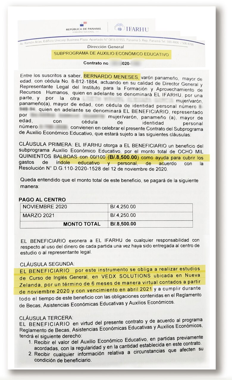‘Nunca viajamos’: Ifarhu pagó más de $232 mil por un curso de inglés en Estados Unidos