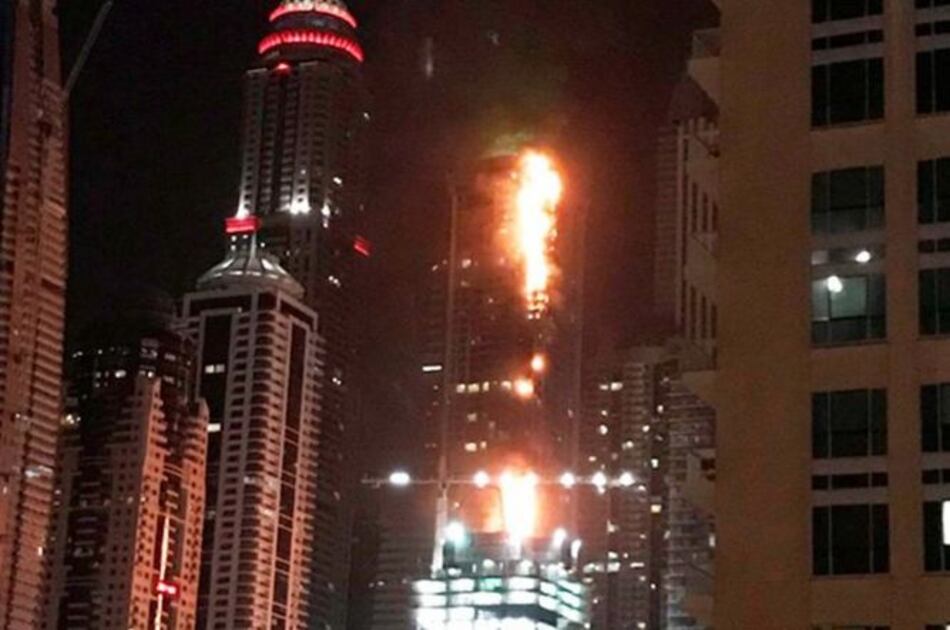 Incendio en rascacielos residencial de Dubái