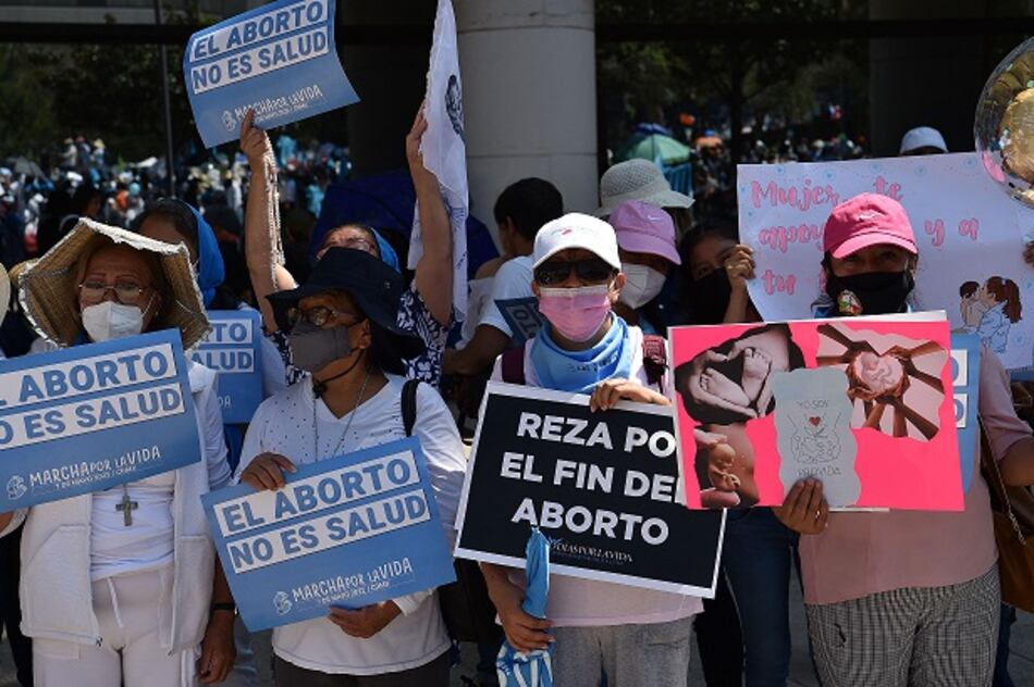 Marcha en contra del aborto en Ciudad de México
