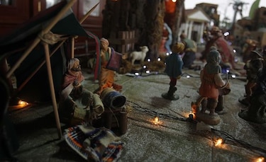 Representación del nacimiento del Niño Jesús, una tradición navideña