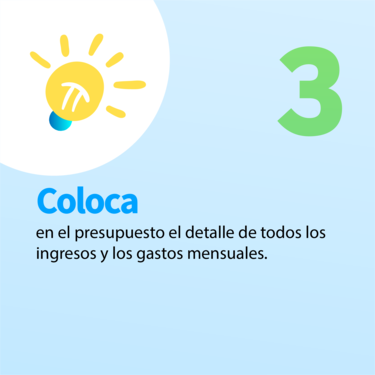 Organiza las finanzas basado en un presupuesto