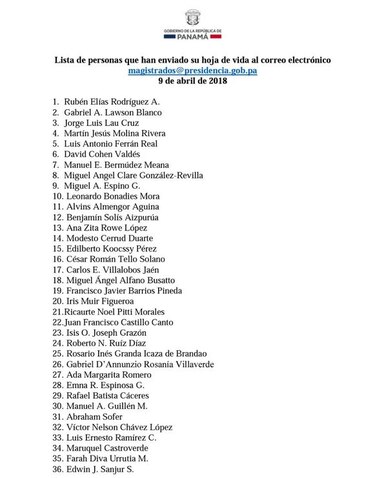 Se han inscrito 36 abogados para aspirar al cargo de magistrado de la CSJ