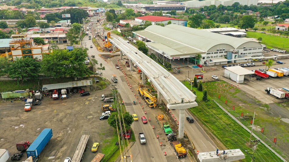 El Metro de Panamá avanza con la colocación de las vigas U en la extensión hacia Villa Zaíta