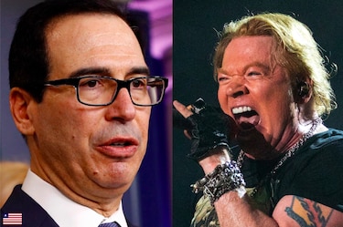 Líder de Guns N´Roses y secretario del Tesoro protagonizan pelea en redes