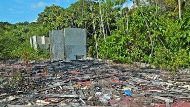El hospital de Palo Seco en ruinas