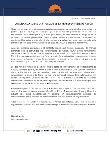 Denuncian ante la Fiscalía Anticorrupción a la representante de Ancón, Yamireth Batista