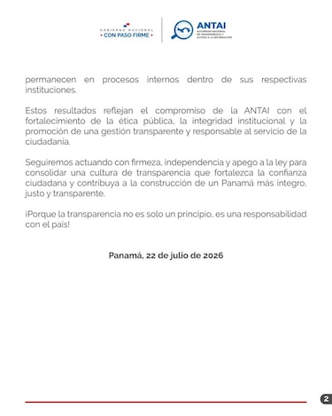 ANTAI sanciona a 198 servidores públicos y recomendó la destitución de 57 funcionarios