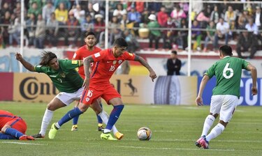 Bolivia vence a Chile 1-0; Colombia y Brasil empatan 1-1