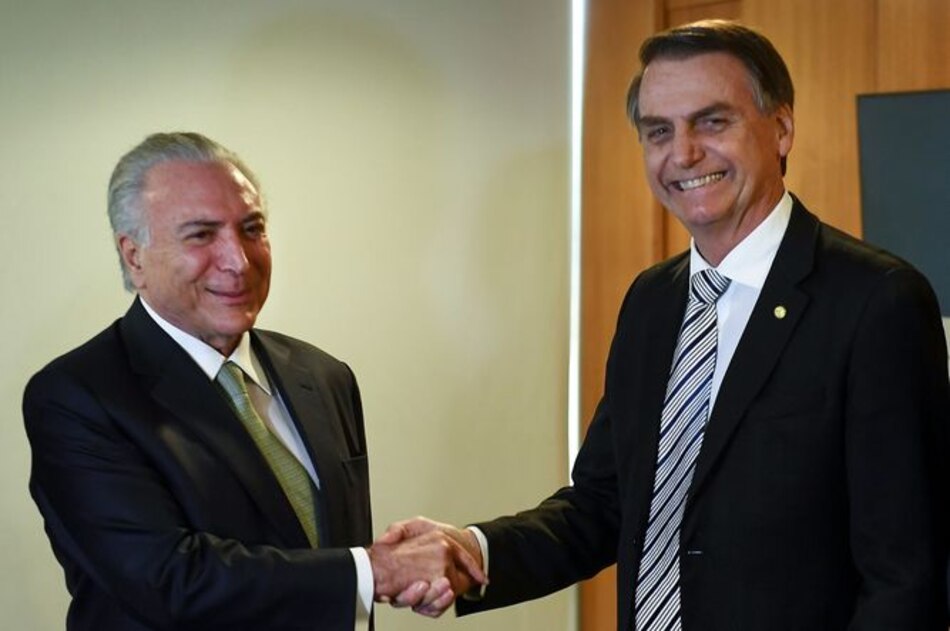 Brasil: Bolsonaro y Temer prometen una transición 'fluida'