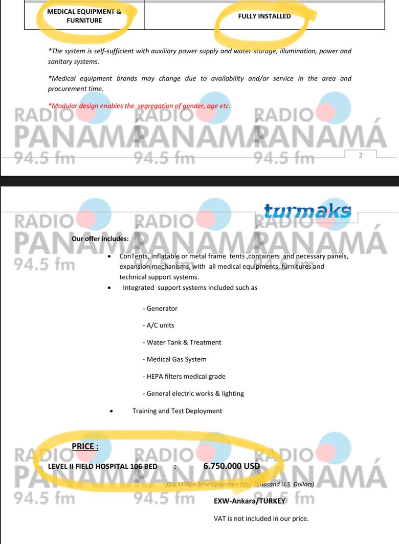 Por $7.5 millones, Turmaks hace hospitales modulares de 250 camas totalmente equipados