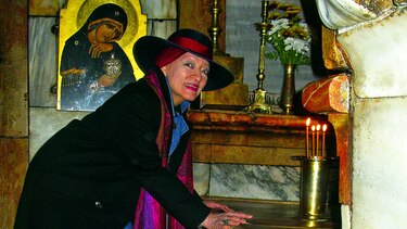 Pintora en el Santo Sepulcro