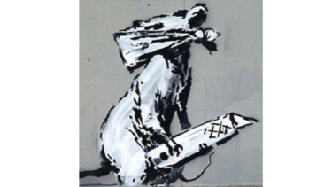 Roban una obra de Banksy en el centro de París