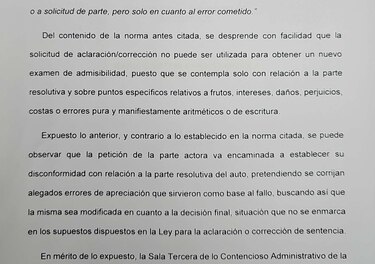 La Corte niega una solicitud de PPC, en contra de la demanda sobre su concesión