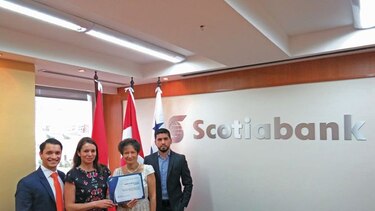 Scotiabank recibe premio de parte de JP Morgan por eficiencia en pagos