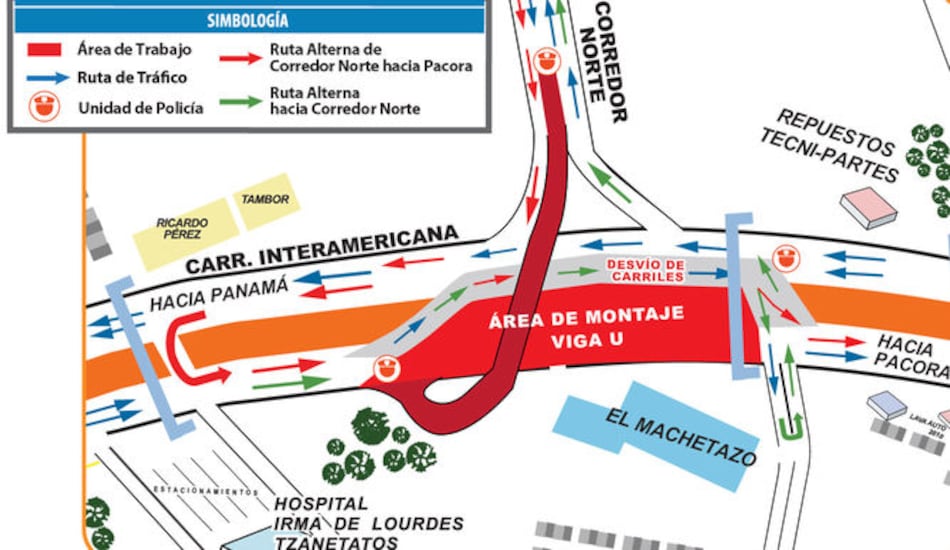 Suspenden el ingreso al Corredor Norte, en circulación hacia Pacora
