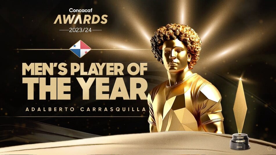 Adalberto Carrasquilla, orgullo panameño, recibe el premio a Jugador del Año de Concacaf 2023-2024