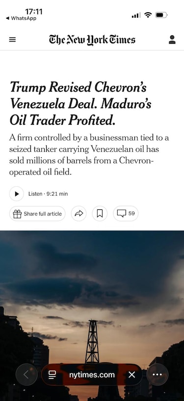 Los negocios petroleros de Ramón Carretero, según The New York Times