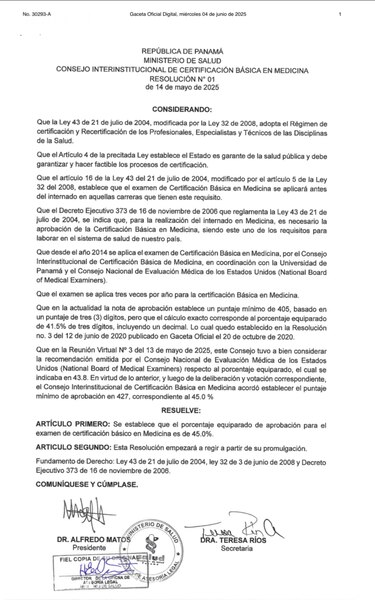 Aumenta el puntaje mínimo en el examen de certificación médica: Ahora es del 45%