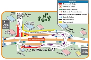 Cierre de vía en Brisas del Golf por trabajos en la línea 2 del Metro