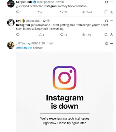 Caída mundial de Meta: Usuarios reportaron fallas masivas en los servicios de Facebook e Instagram