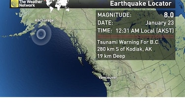 Sismo de magnitud 8.2 se registra frente a costas de Alaska