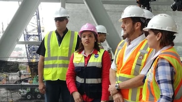 Inspeccionan nueva terminal aérea y línea 2 del Metro
